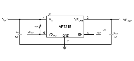 DIODES(美台)的AP7215-33YG-13系统框图