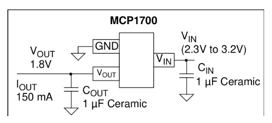 MICROCHIP(美国微芯)的MCP1700T-3002E/MB系统框图