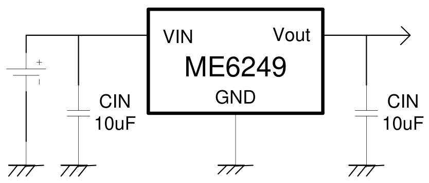 MICRONE(南京微盟)的ME6249A50M3G系统框图