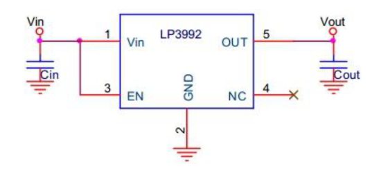 LOWPOWER(微源半导体)的LP3992-30B5F系统框图
