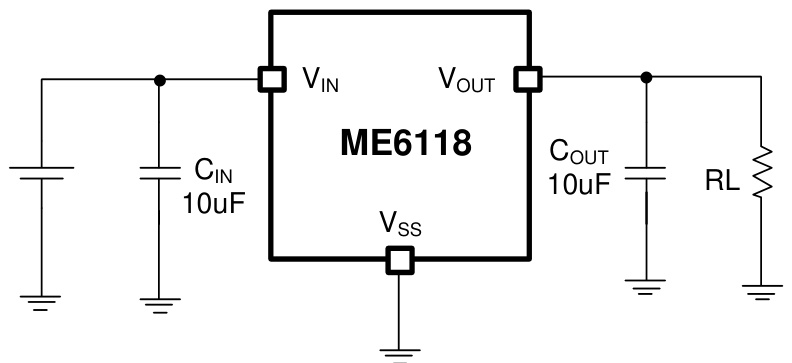 MICRONE(南京微盟)的ME6118A25B3G系统框图