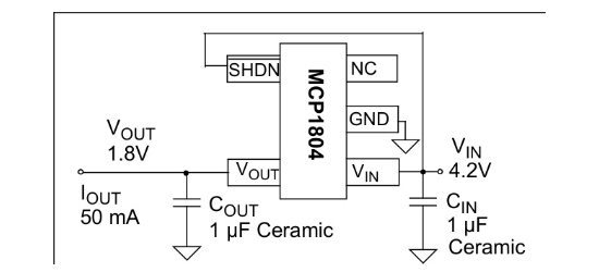 MICROCHIP(美国微芯)的MCP1804T-5002I/MB系统框图