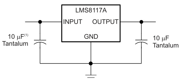 TI(德州仪器)的LMS8117AMP-3.3/NOPB系统框图