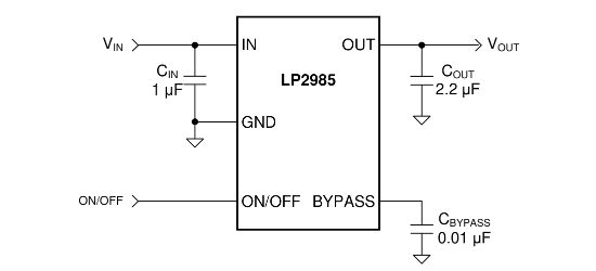 TI(德州仪器)的LP2985AIM5X-3.3/NOPB系统框图
