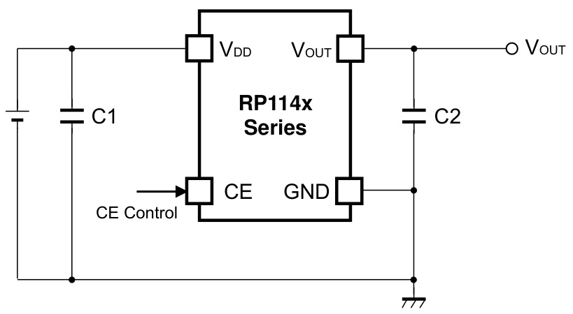 Nisshinbo的RP114N181D-TR-FF系统框图