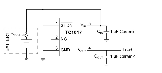 MICROCHIP(美国微芯)的TC1017-3.3VCTTR系统框图