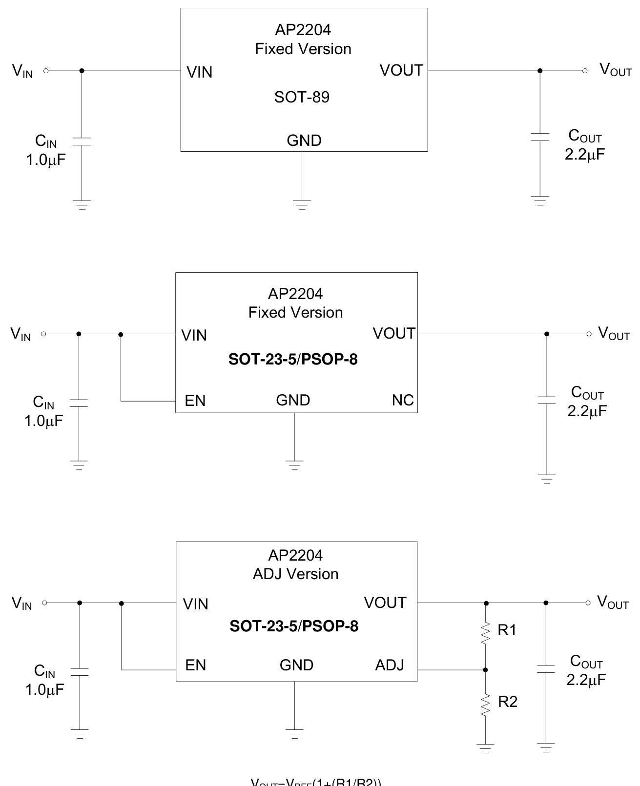 DIODES(美台)的AP2204RA-5.0TRG1系统框图