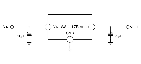 SILAN(士兰微)的SA1117BH-5.0系统框图