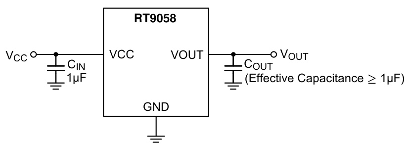 RICHTEK(立锜)的RT9058-50GVL系统框图
