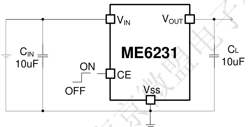 MICRONE(南京微盟)的ME6231A50M3G系统框图