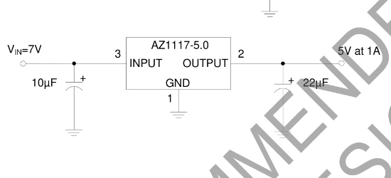 DIODES(美台)的AZ1117H-5.0TRG1系统框图