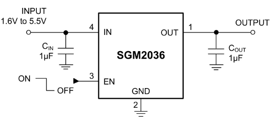 SGMICRO(圣邦微)的SGM2036-ADJYN5G/TR系统框图
