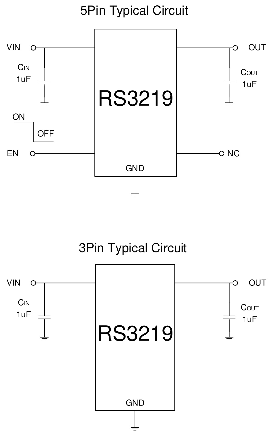 RUNIC(润石)的RS3219-3.3YF5系统框图