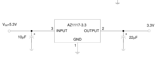DIODES(美台)的AZ1117H-ADJTRG1系统框图