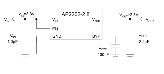 DIODES(美台)的AP2202K-3.3TRG1系统框图