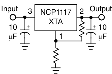 onsemi(安森美)的NCP1117ST12T3G系统框图