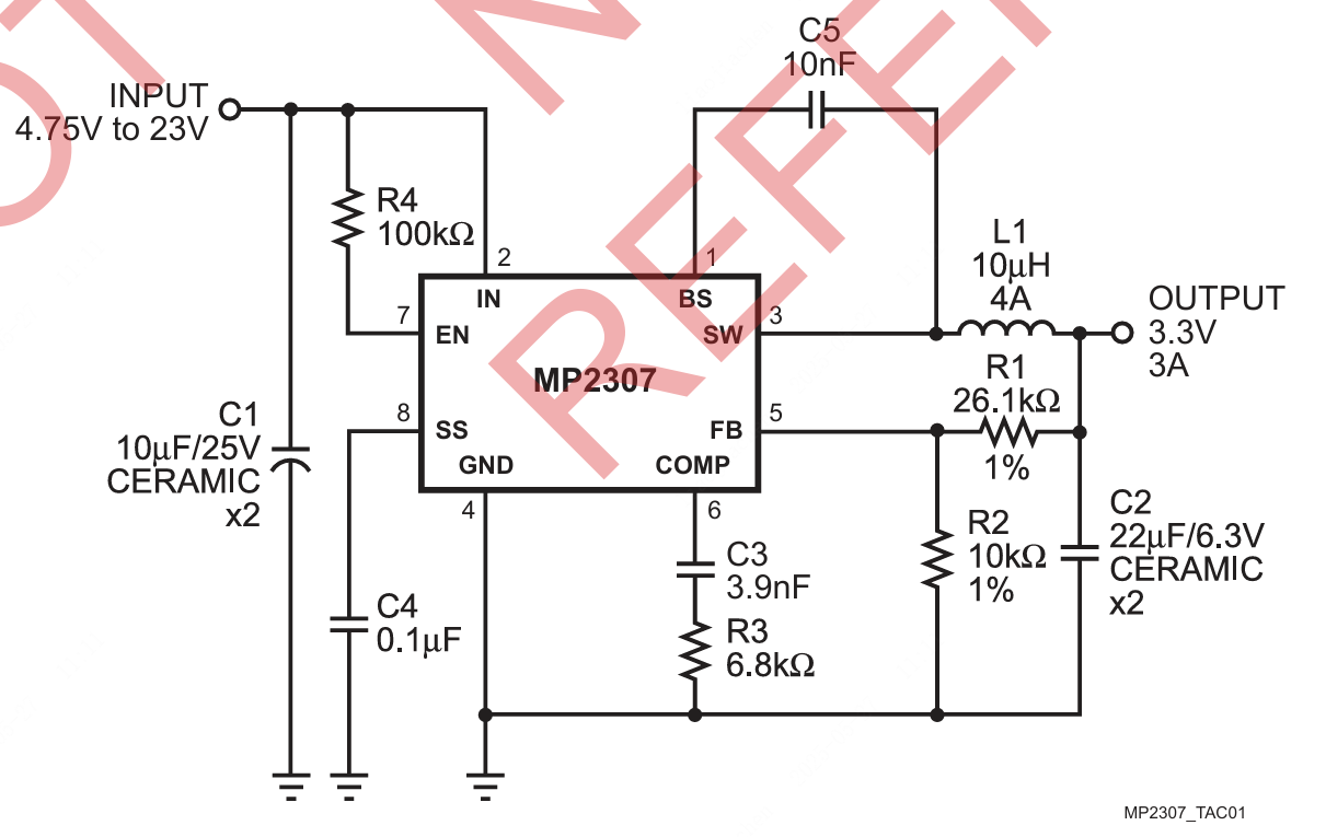 MPS(芯源)的MP2307DN-LF-Z系统框图