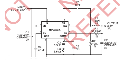 MPS(芯源)的MP2303ADN-LF-Z系统框图