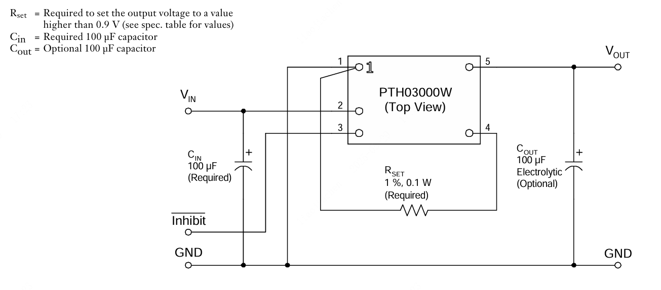 TI(德州仪器)的PTH03000WAH系统框图
