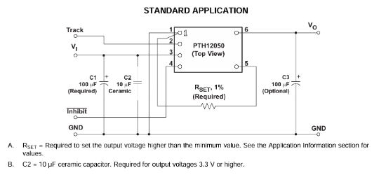 TI(德州仪器)的PTH12050WAH系统框图