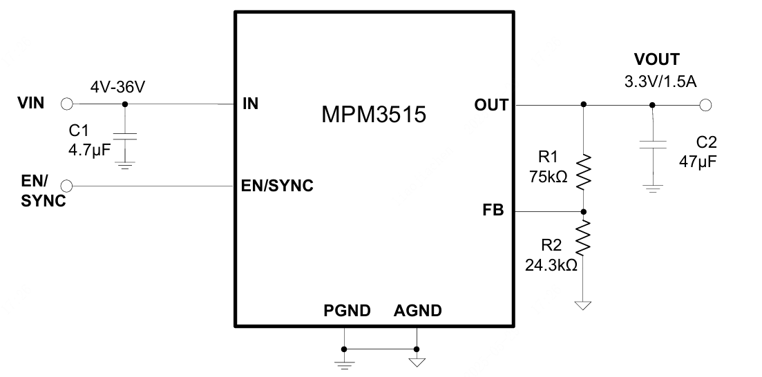 MPS(芯源)的MPM3515GQV-Z系统框图