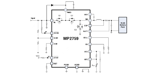 MPS(芯源)的MP2759GQ-0000-Z系统框图