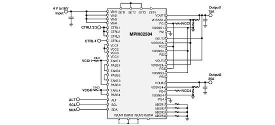 MPS(芯源)的MPM82504GBH-0001系统框图