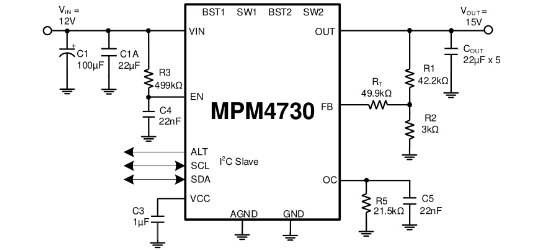 MPS(芯源)的MPM4730GPQ-0000-Z系統(tǒng)框圖