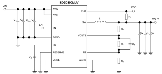 ROHM(罗姆)的BD9D300MUV-E2系统框图