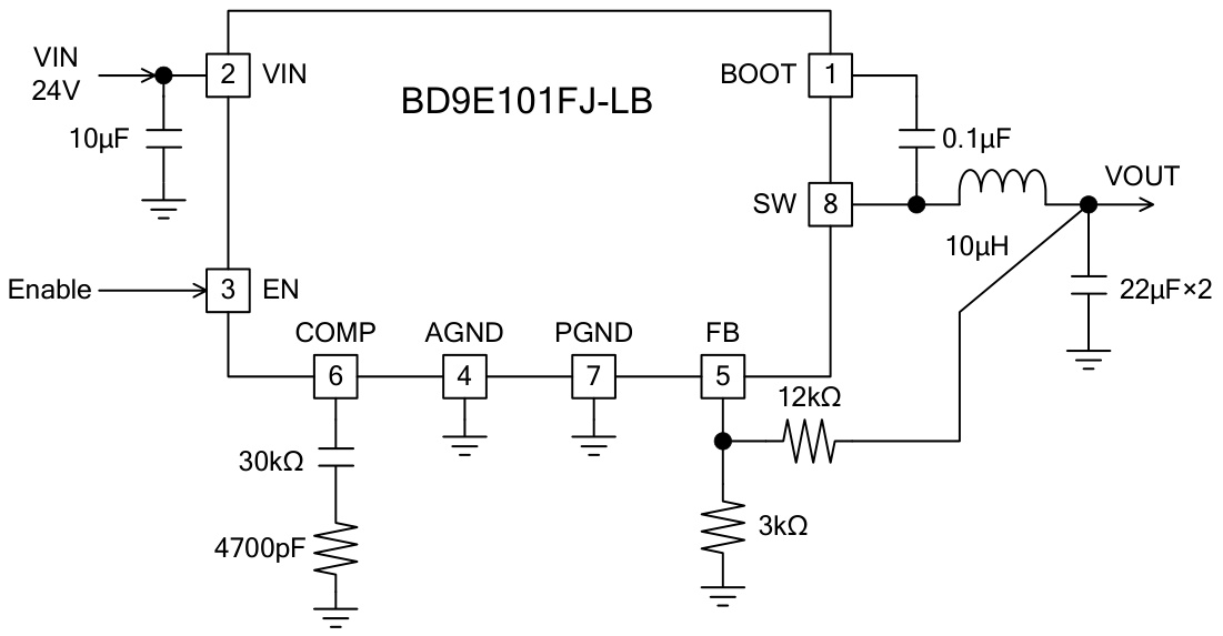 ROHM(罗姆)的BD9E101FJ-LBGH2系统框图