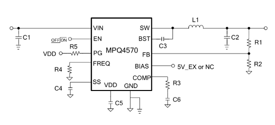 MPS(芯源)的MPQ4570GF-AEC1-Z系统框图