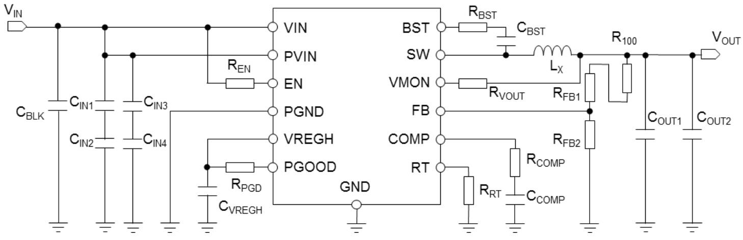 ROHM(罗姆)的BD9V101MUF-LBE2系统框图