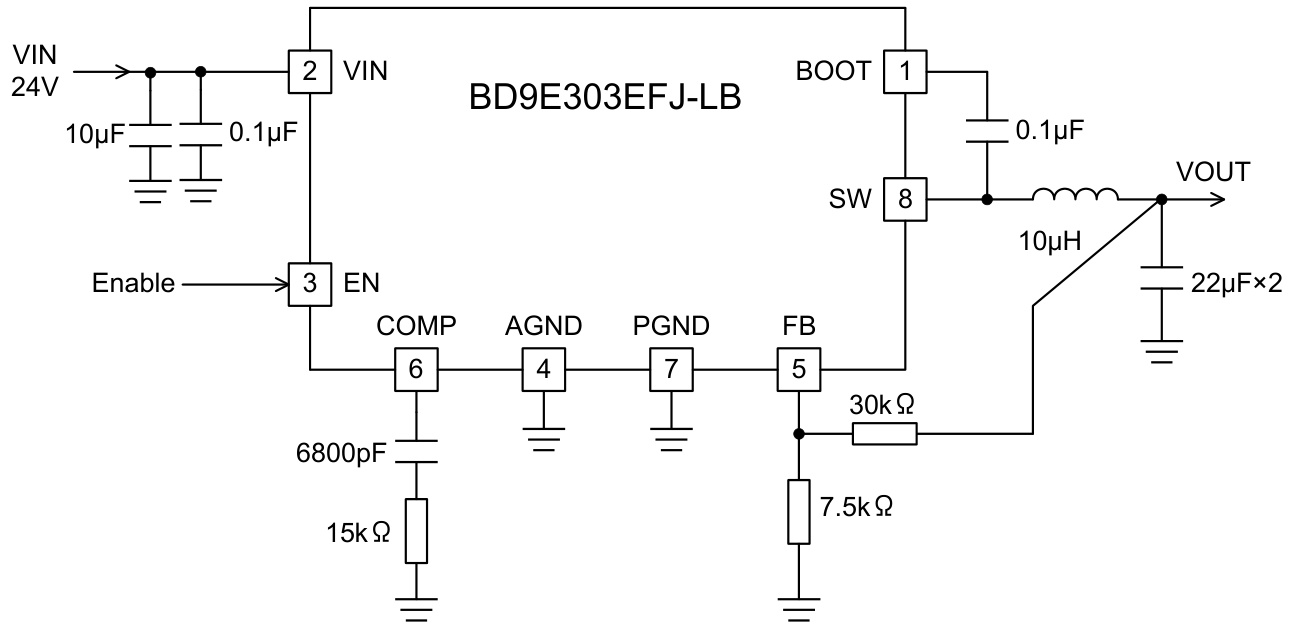 ROHM(罗姆)的BD9E303EFJ-LBE2系统框图