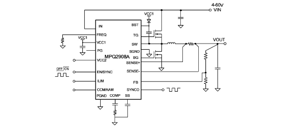 MPS(芯源)的MPQ2908AGL-AEC1-Z系统框图