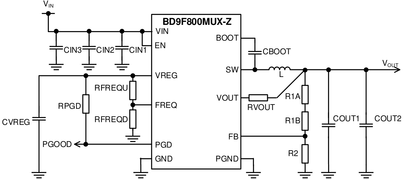 ROHM(罗姆)的BD9F800MUX-ZE2系统框图