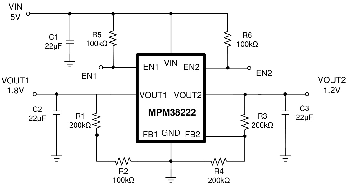 MPS(芯源)的MPM38222GR-Z系统框图
