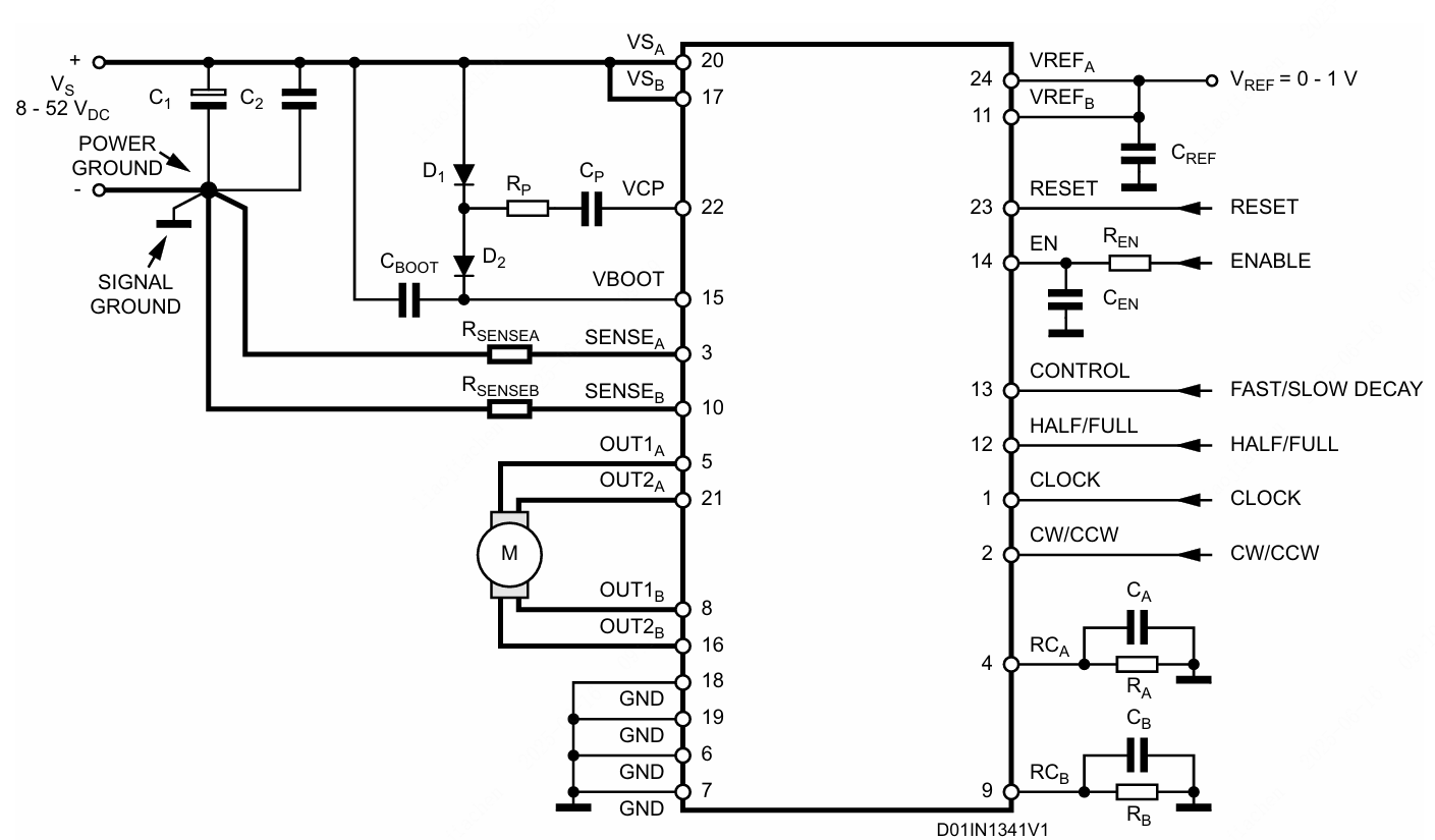 ST(意法半导体)的L6208PD013TR系统框图