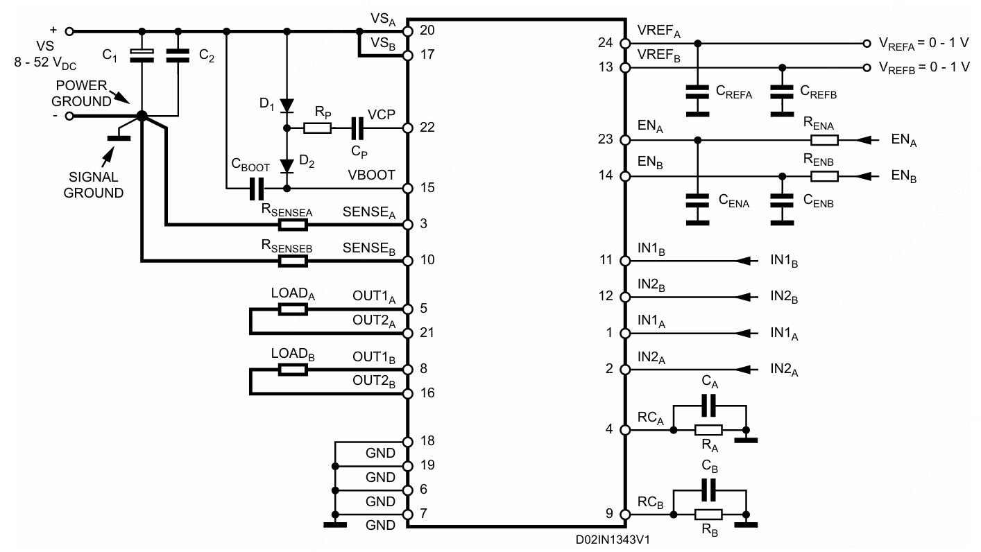 ST(意法半导体)的L6207D系统框图