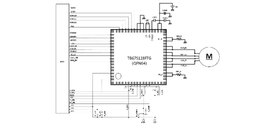 TOSHIBA(东芝)的TB67S128FTG(O,EL)系统框图