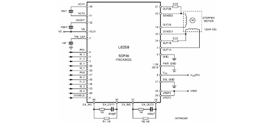 ST(意法半导体)的E-L6258系统框图