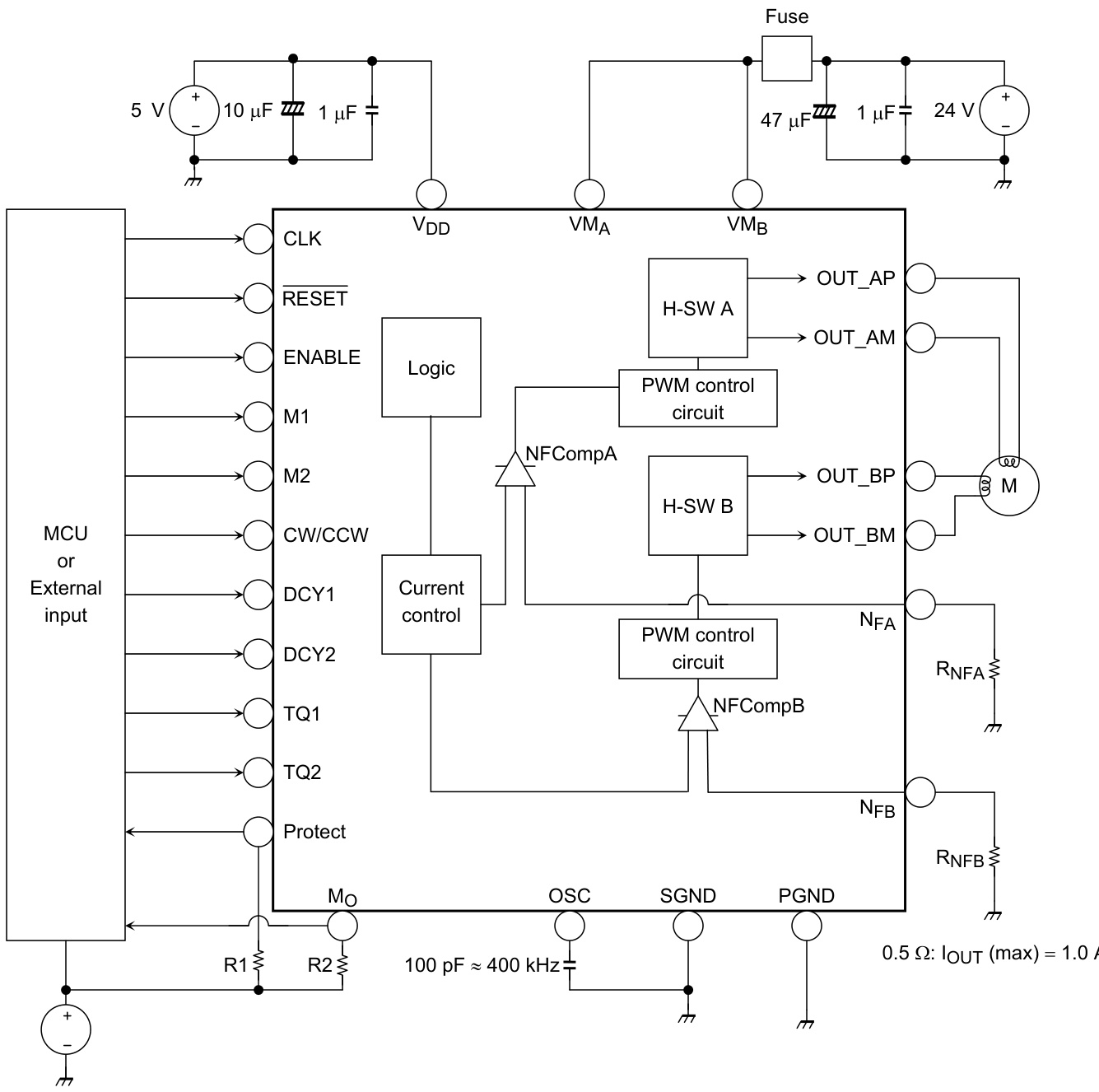 TOSHIBA(东芝)的TB6560AHQ(O,8)系统框图
