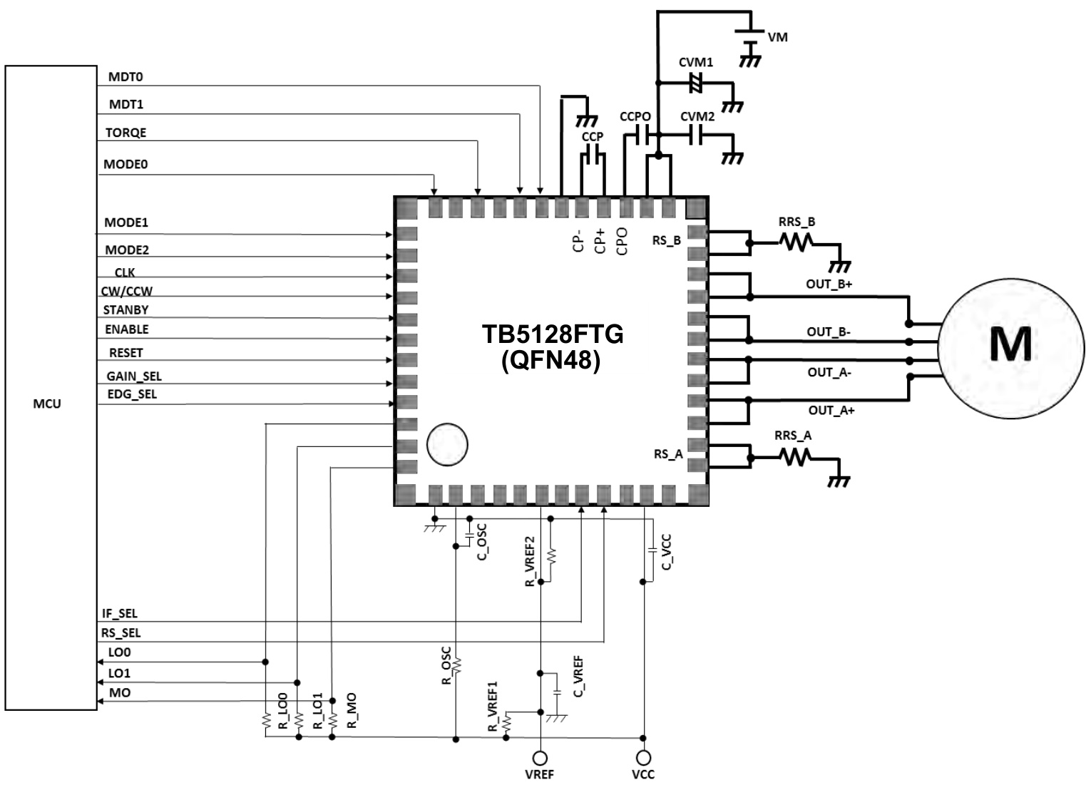 TOSHIBA(东芝)的TB5128FTG(CP,EL系统框图