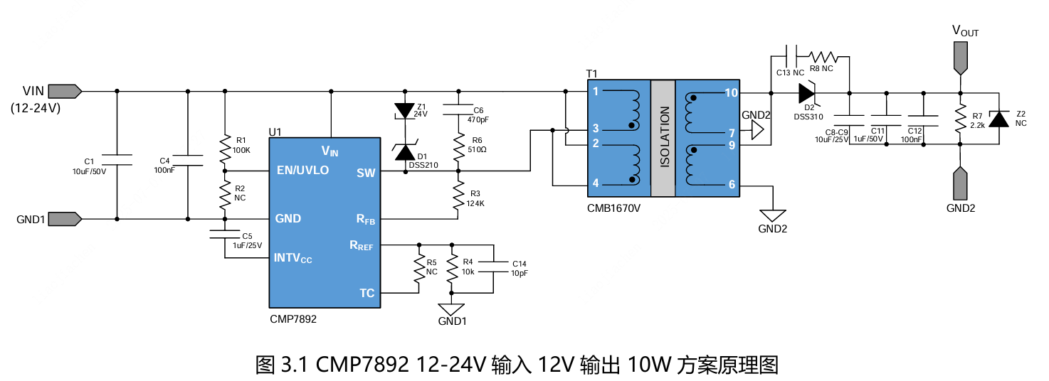 coileasy(線易)的VRB1512-10W-3k5V-7892系統(tǒng)框圖