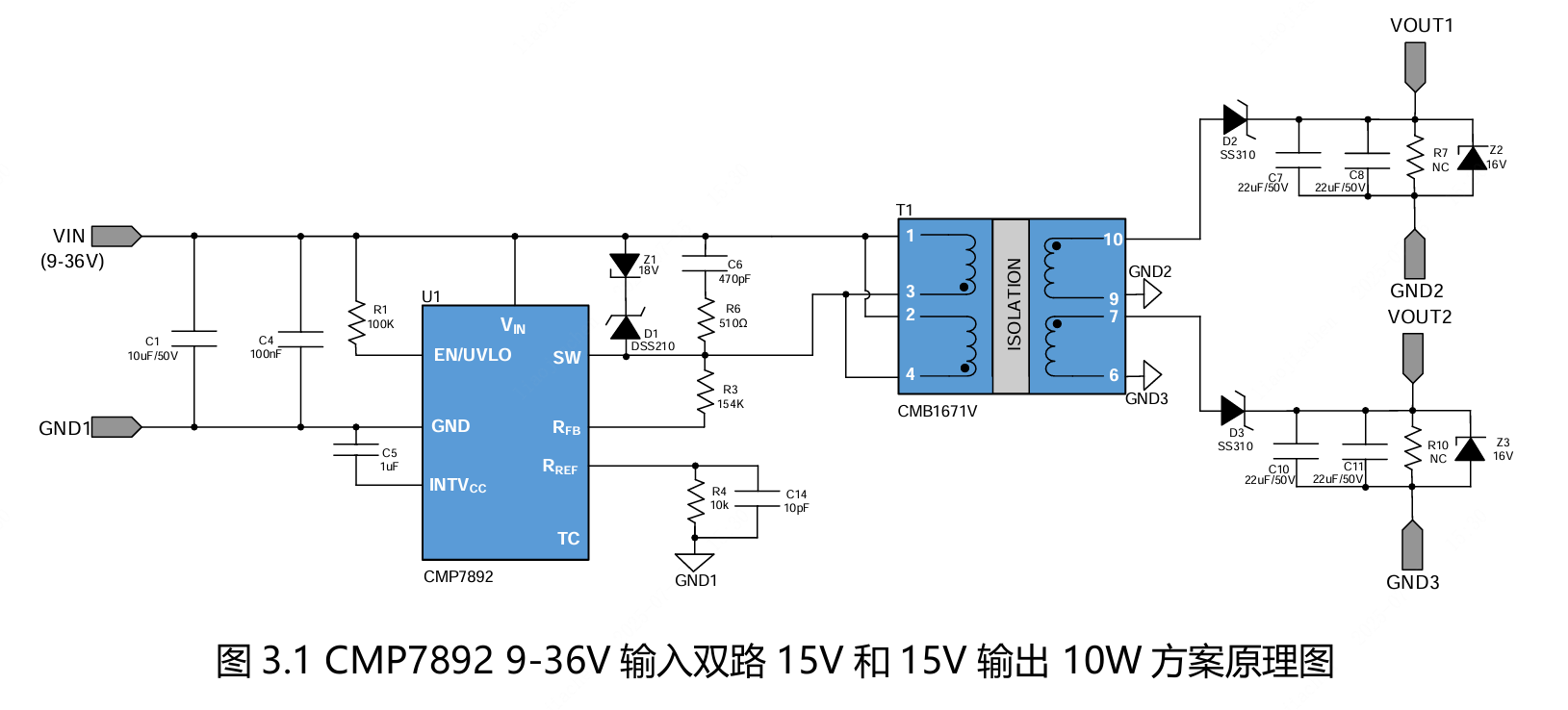 coileasy(线易)的URA2415-10W-3K5V-7892系统框图