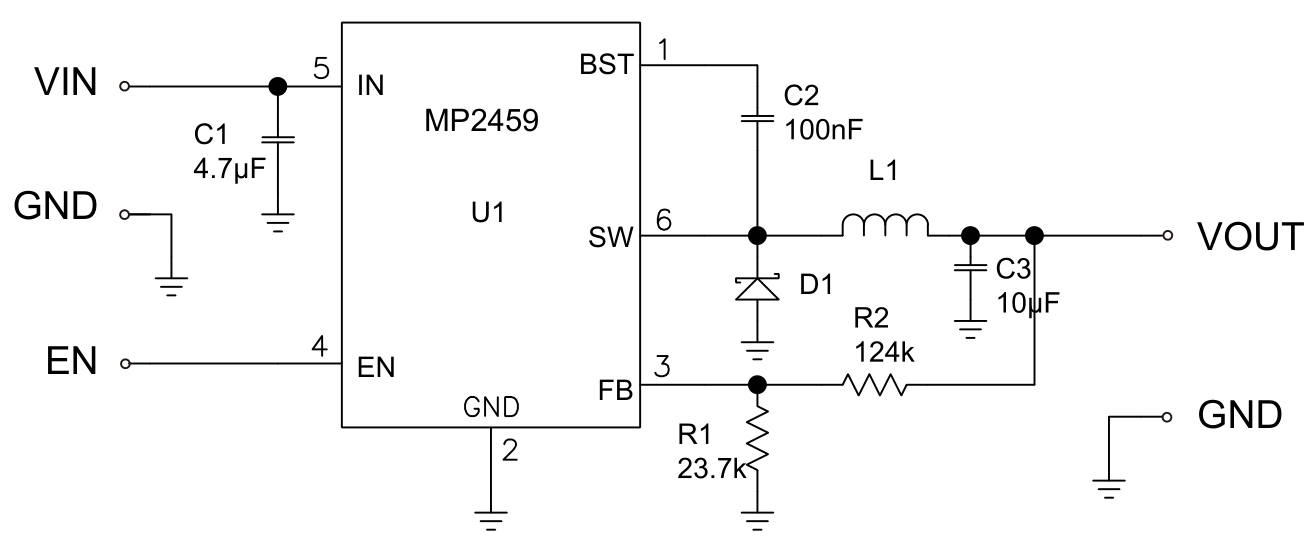 MPS(芯源)的MP2459GJ-Z系统框图