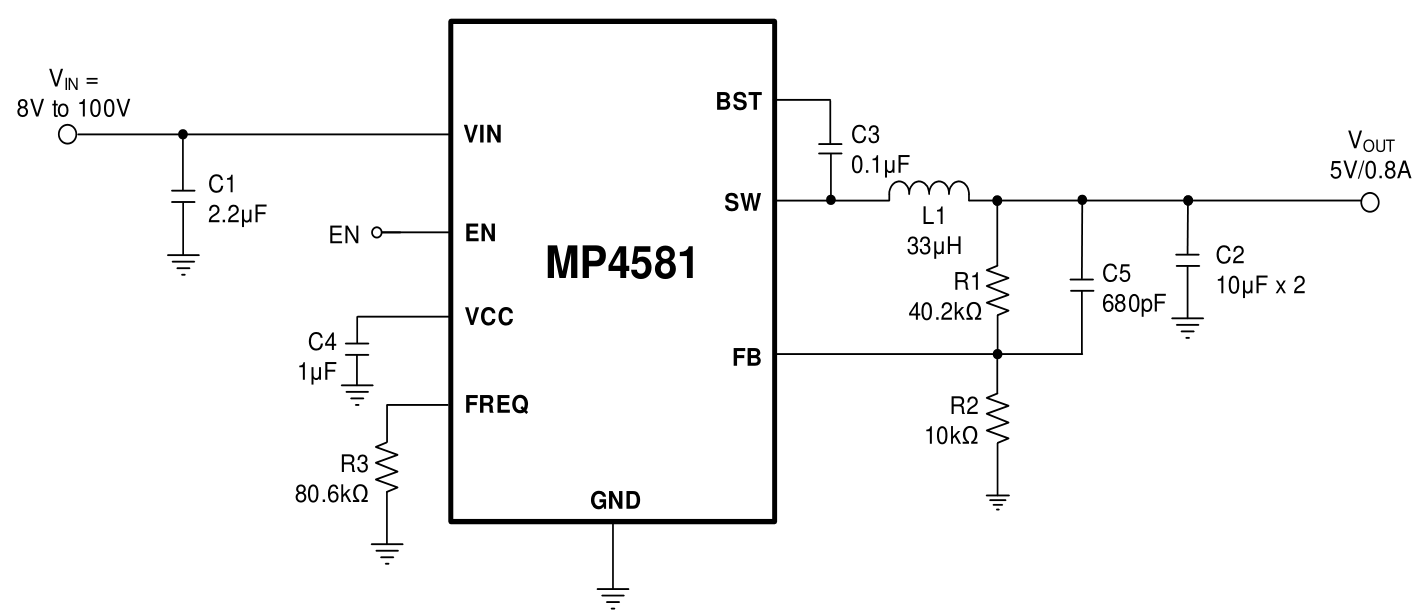 MPS(芯源)的MP4581GN-Z系统框图