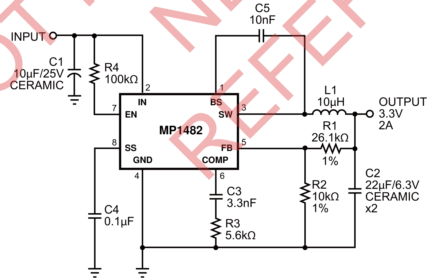 MPS(芯源)的MP1482DS-LF-Z系统框图