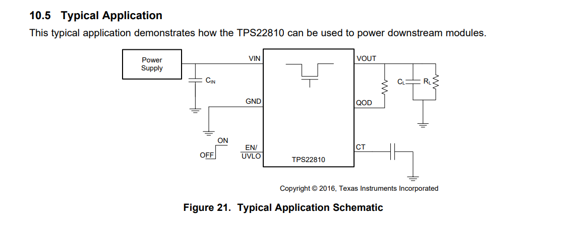 TI(德州仪器)的TPS22810DBVR系统框图