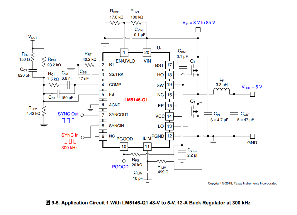 TI(德州仪器)的LM5146QRGYRQ1系统框图