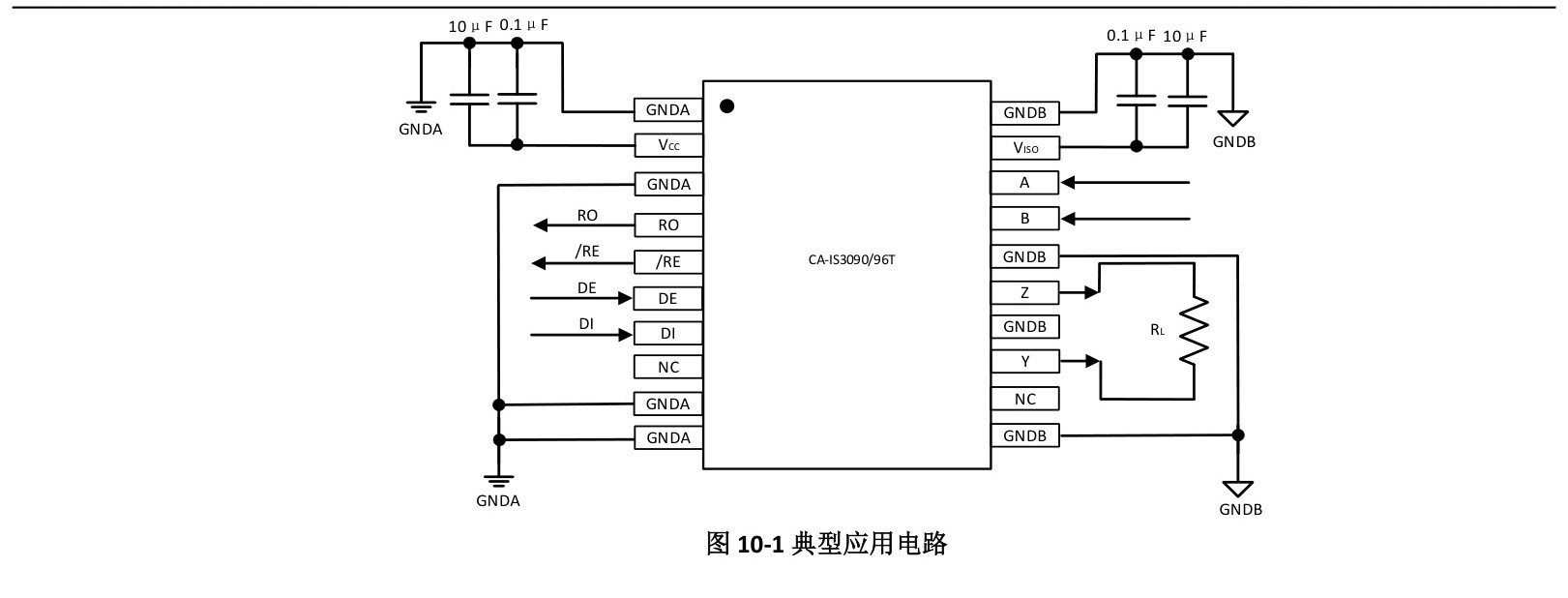 Chipanalog(川土微)的CA-IS3092W系统框图